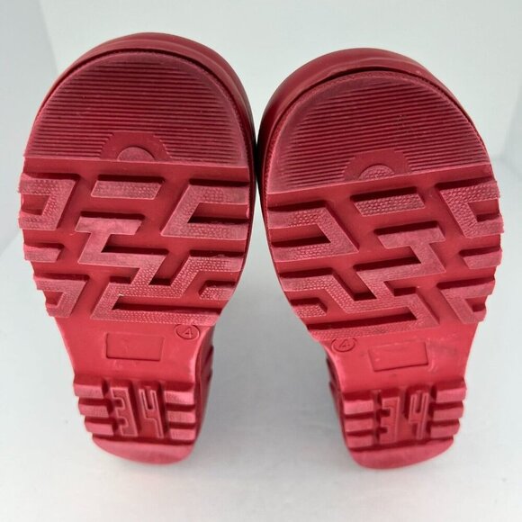 KomforMe Girls Multicolor Floral Rain Boots Mid Top Round Toe Pull On Size 4 - Picture 8 of 9